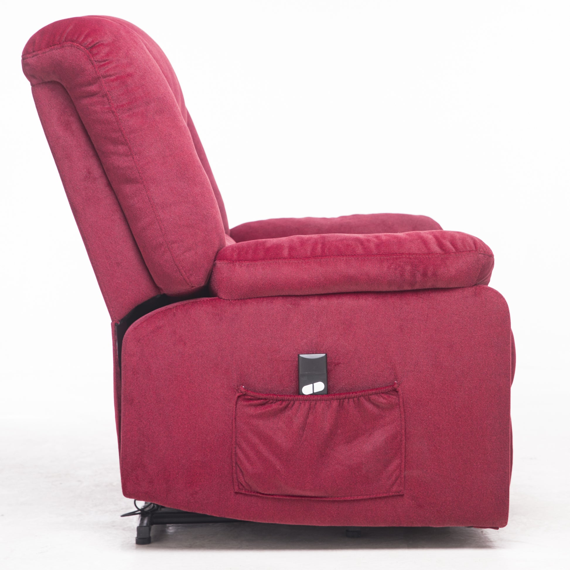 Power Lift Recliner Chair For Elderly Heavy Duty And Safety Motion Reclining Mechanism Fabric Sofa Living Room Chair Red Cotton Fabric