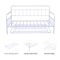 Metal Frame Daybed With Trundle White Metal