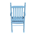 Wooden Porch Rocker Chair Blue Blue Solid Wood