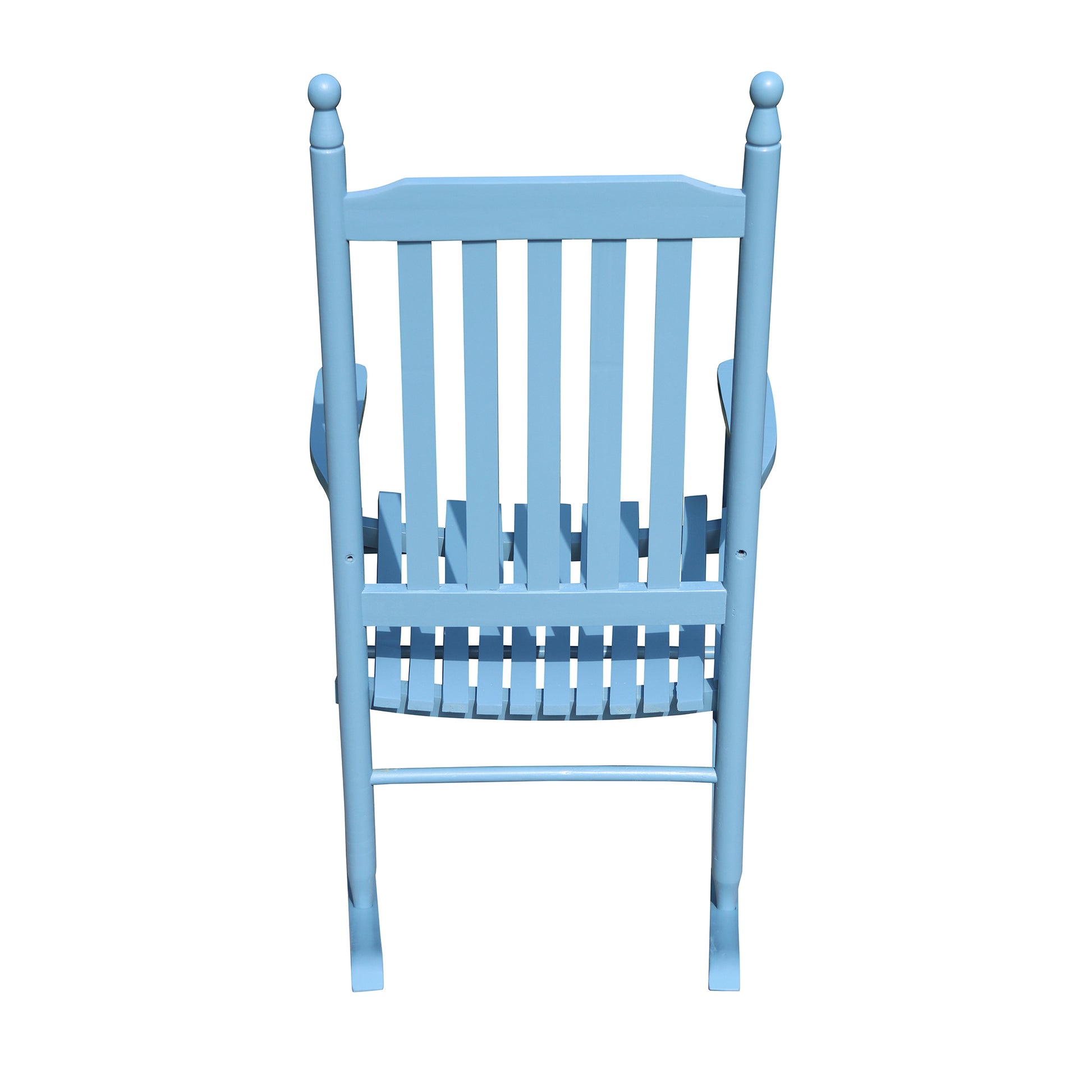 Wooden Porch Rocker Chair Blue Blue Solid Wood