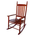 Wooden Porch Rocker Chair Brown Brown Solid Wood