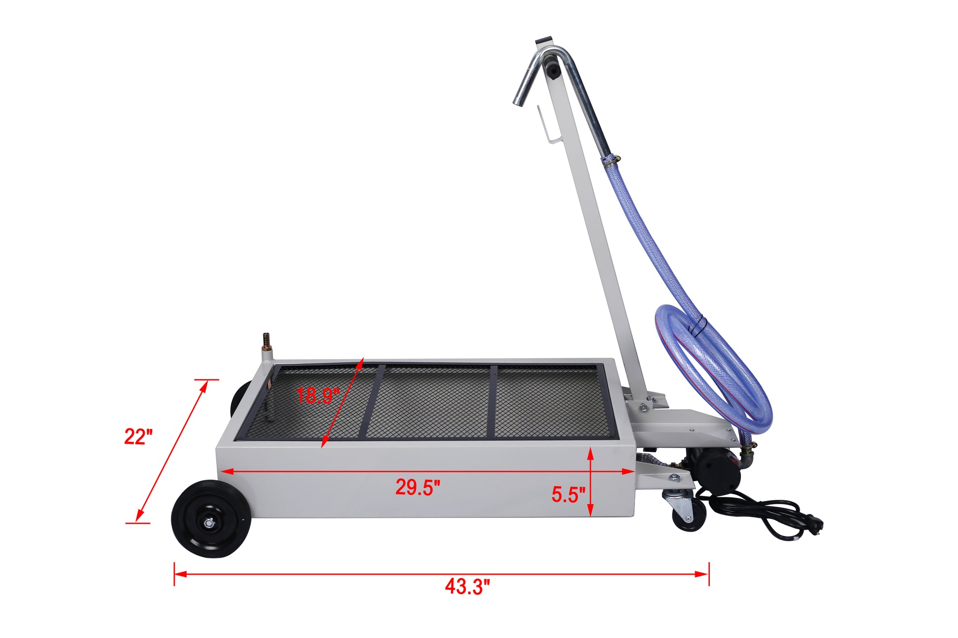 15Gallon Low Profile Oil Drainer ,With Electric Pump Beige Steel