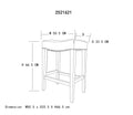 Dark Brown Leather Barstool 2 Pcs Set Brown Bonded Leather