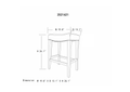 Dark Brown Leather Barstool 2 Pcs Set Brown Bonded Leather