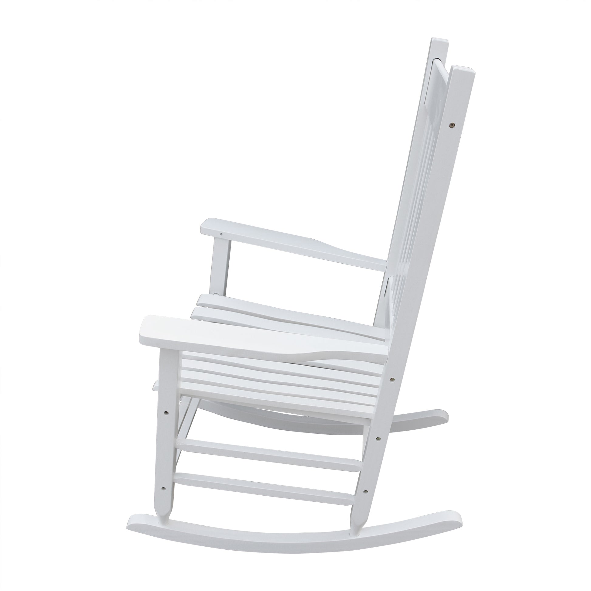 Wooden Porch Rocker Chair White White Solid Wood