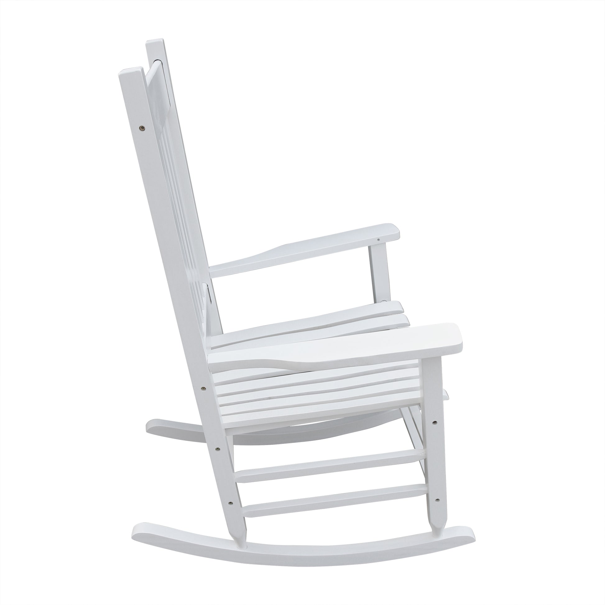 Wooden Porch Rocker Chair White White Solid Wood