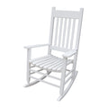 Wooden Porch Rocker Chair White White Solid Wood