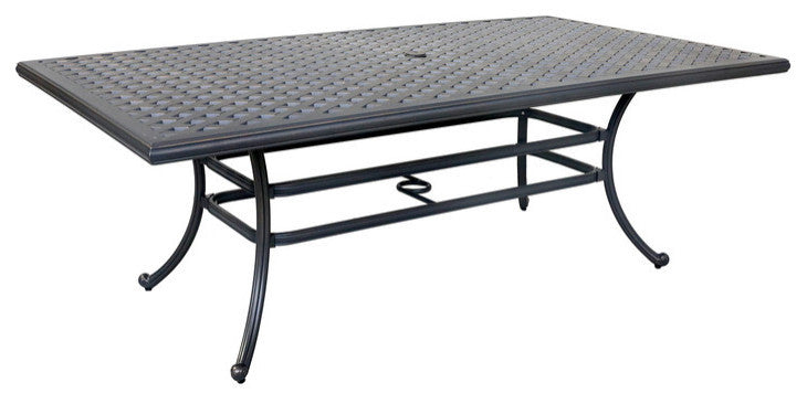 Rectangle Dining Table, Desert Night Gunmetal Aluminum