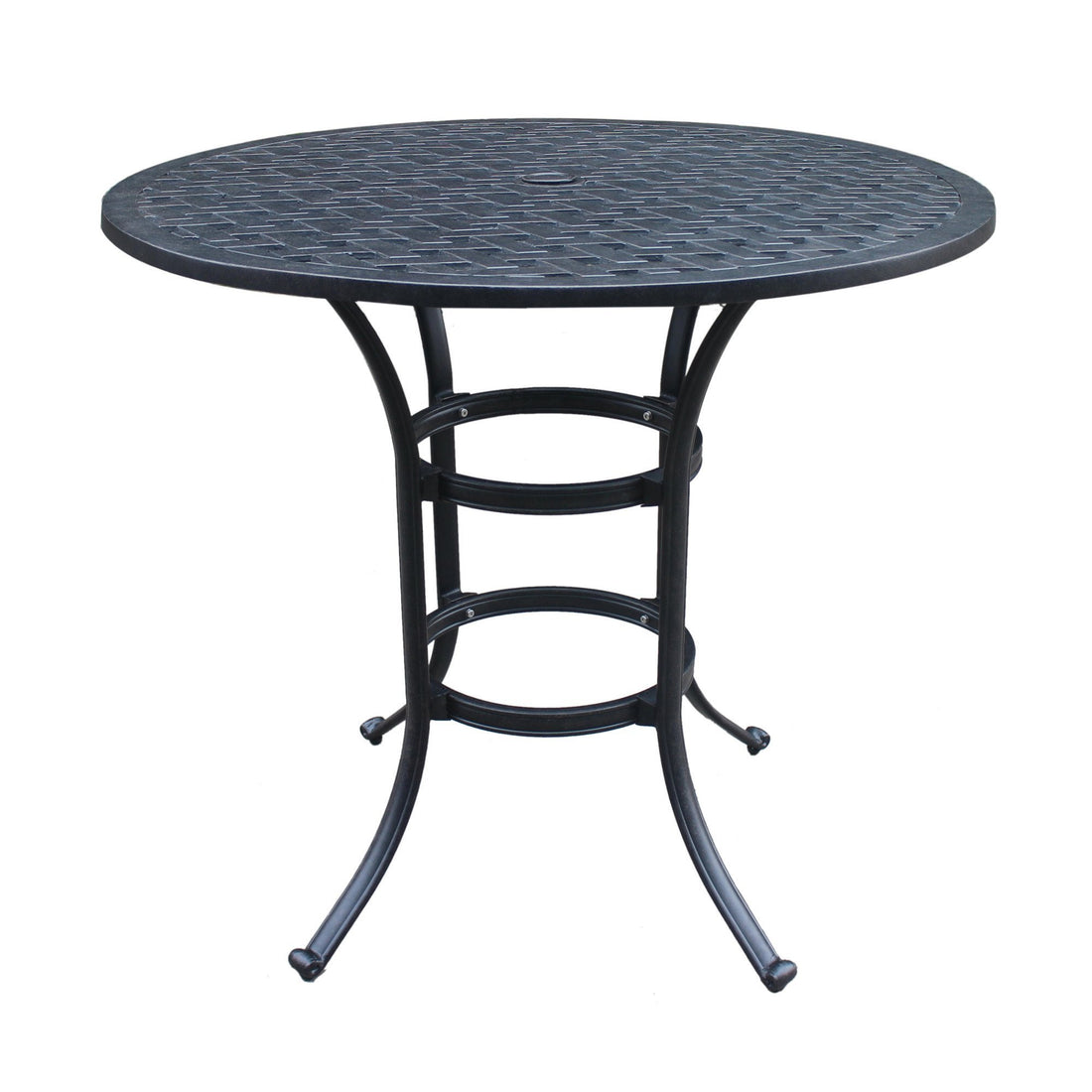 Round Bar Table, Dark Lava Bronze Antique Bronze Aluminum