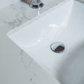 37Inch Bathroom Vanity Top Stone Carrara White Style Tops With Rectangle Undermount Ceramic Sink And Single Faucet Hole Colorful Stone