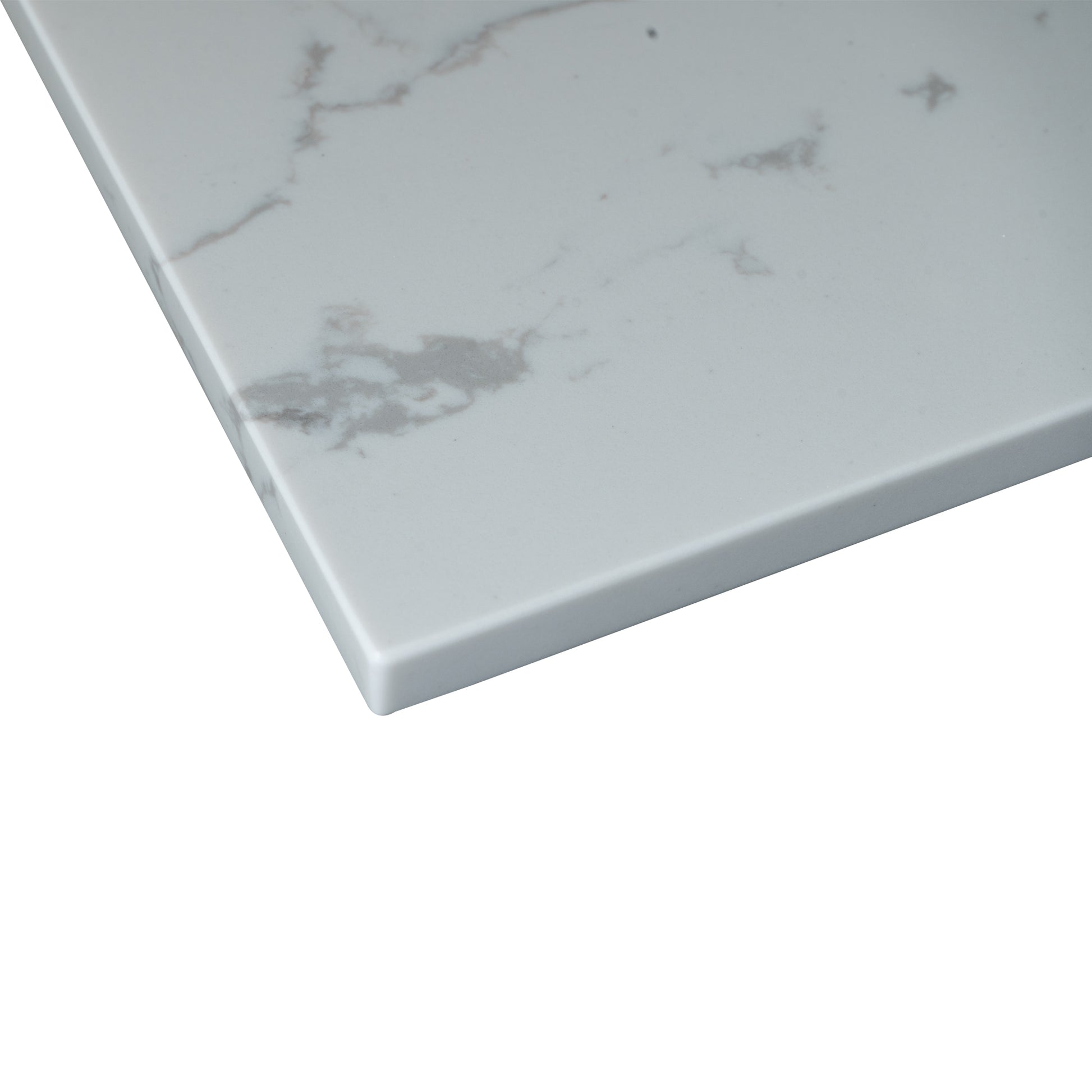 37Inch Bathroom Vanity Top Stone Carrara White Style Tops With Rectangle Undermount Ceramic Sink And Single Faucet Hole Colorful Stone