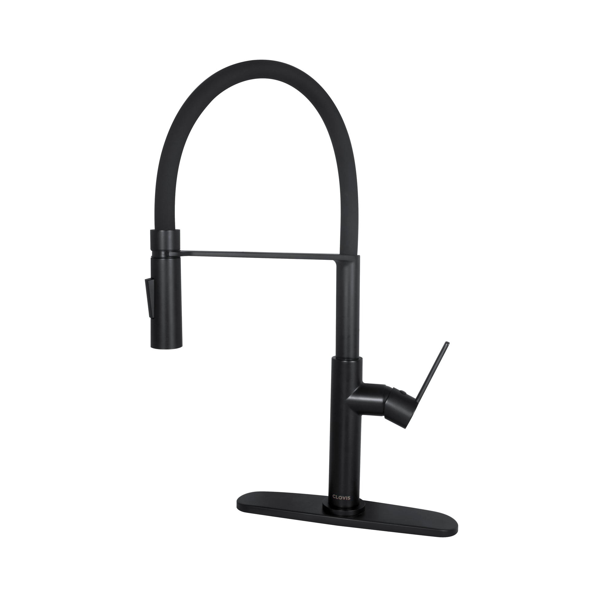 Pull Down Single Handle Kitchen Faucet Black Brass