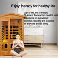 Two Person Far Infrared Old Fir Outdoor Sauna Room Left & Right Natural Solid Wood