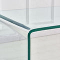 Small Clear Glass Side & End Table, Tempered Glass End Table Small Coffee Table Transparent Glass