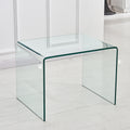 Small Clear Glass Side & End Table, Tempered Glass End Table Small Coffee Table Transparent Glass