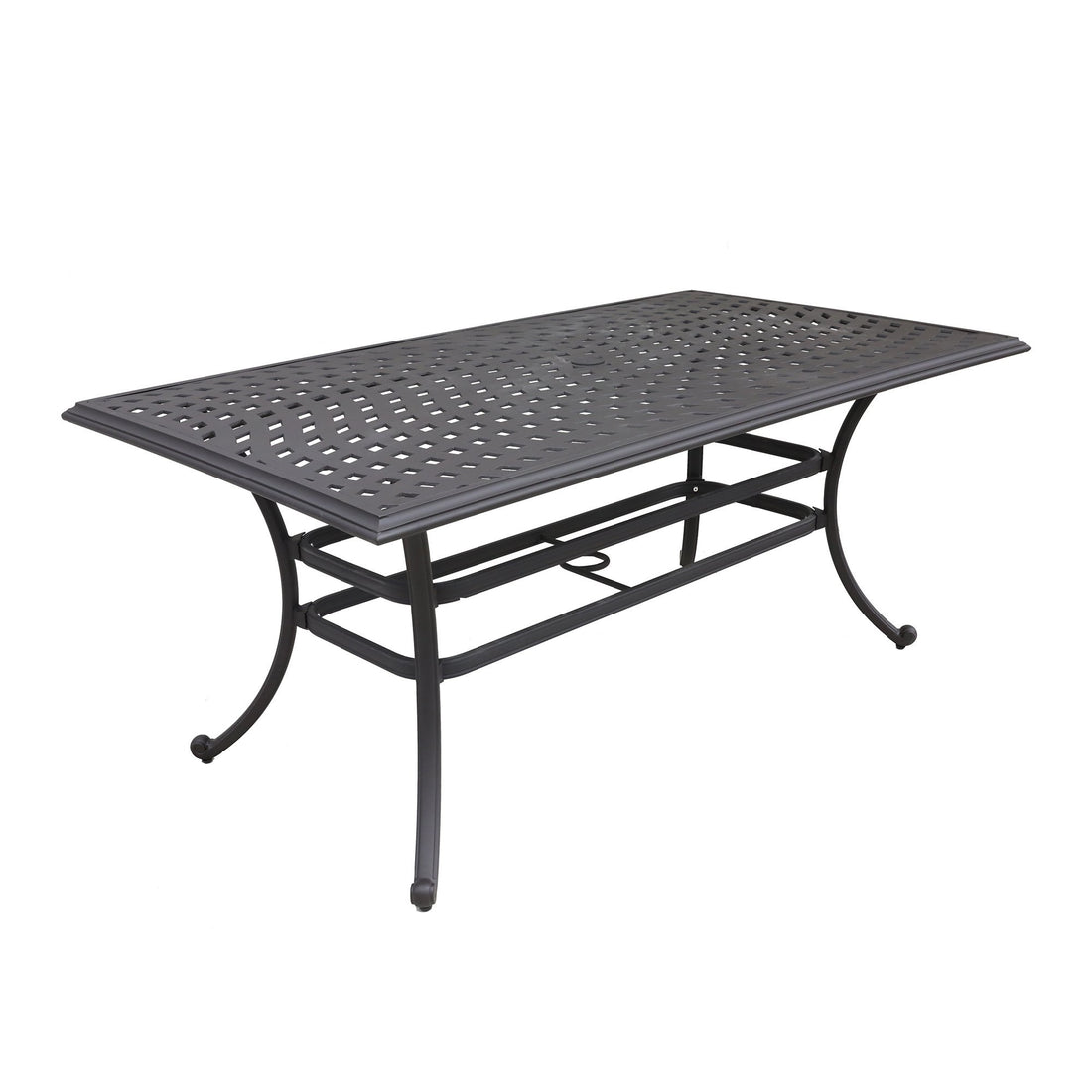 Rectangle Dining Table, Espresso Brown Brown Aluminum