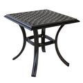 End Table, Espresso Brown Brown Aluminum
