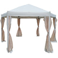 13 Ft. W X 13 Ft. D X 9.2Ft Pop Up Gazebo Tent Outdoor Canopy Hexagonal Canopies Gazebos & Pergolas 6 Sided For Patio Garden Backyard Sun Shelter Bbq Garden Events With Strong Steel Frame Storage Bag Light Grey Metal