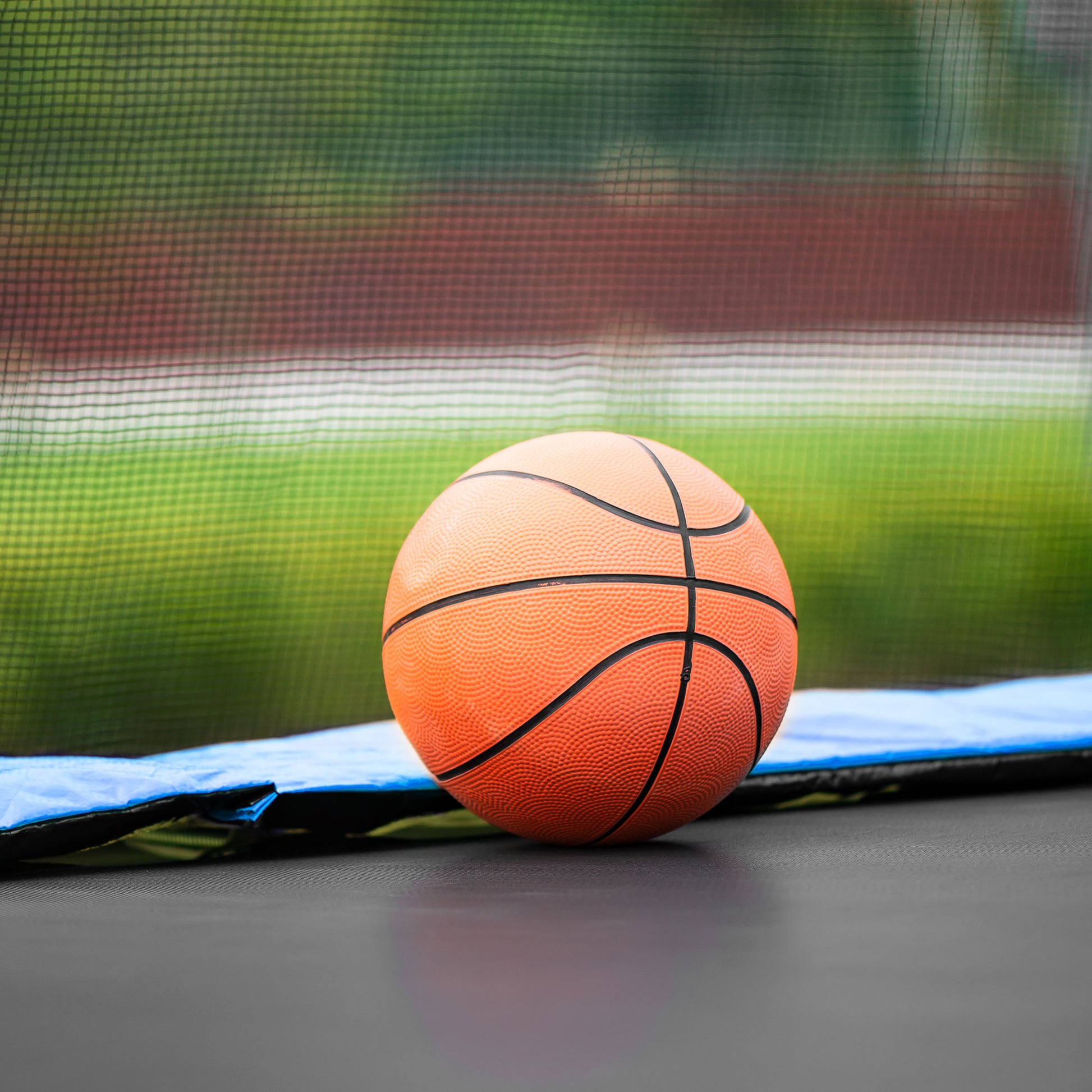 10Ft Trampoline With Basketball Hoop Inflator And Ladder Inner Safety Enclosure Blue Blue Metal