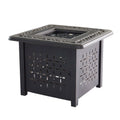 Aluminum Square Firepit Table Bronze Aluminum