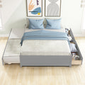 Full Bed With Twin Size Trundle And Two Drawers For Grey Color Full Gray Solid Wood