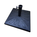 42 Pound Square Resin Umbrella Base Black Aluminum