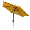 9' Pole Umbrella With Carry Bag, Yellow Yellow Polyester Aluminum