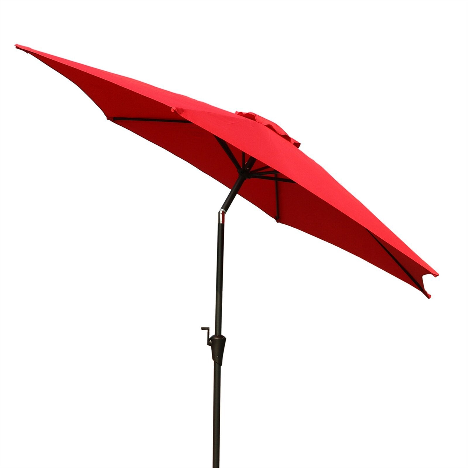 9' Pole Umbrella With Carry Bag, Red Red Polyester Aluminum