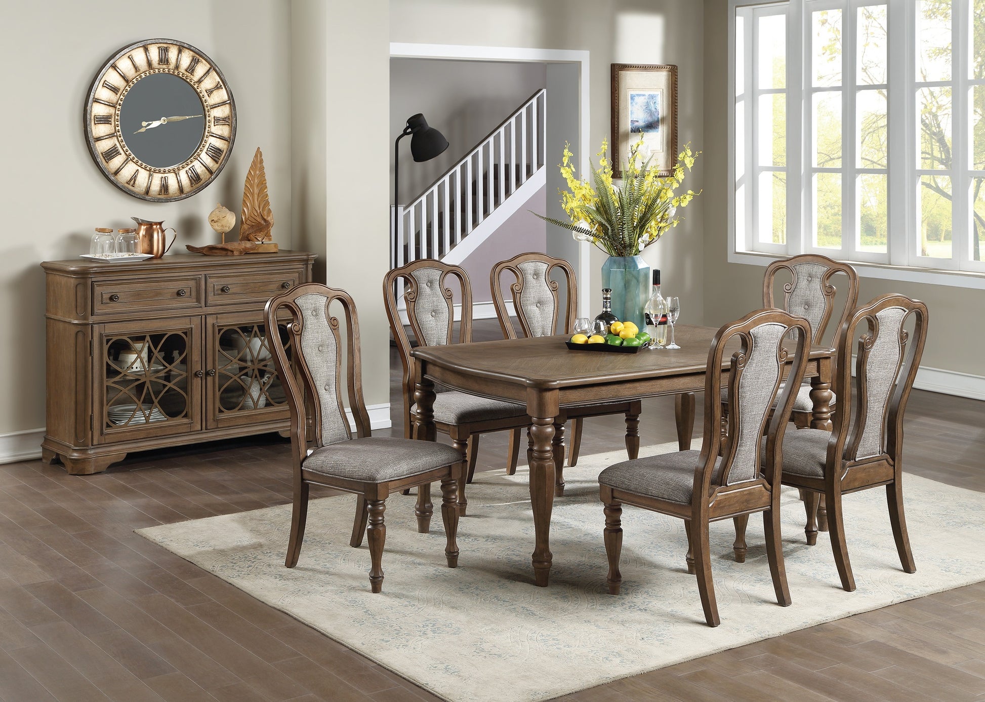 Set Of 2 Dining Chairs Upholstered Tufted Unique Design Chairs Back Cushion Seat Dining Room Brown Brown Dining Room Contemporary,Modern,Transitional Dining Chairs Solid Wood