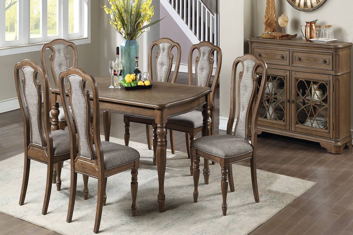 Set Of 2 Dining Chairs Upholstered Tufted Unique Design Chairs Back Cushion Seat Dining Room Brown Brown Dining Room Contemporary,Modern,Transitional Dining Chairs Solid Wood