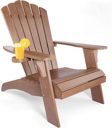 Polystyrene Adirondack Chair Brown Brown Plastic