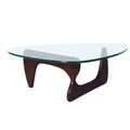 Home Modern Triangle Coffee Table Drak Solid Wood