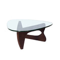 Home Modern Triangle Coffee Table Drak Solid Wood