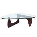 Home Modern Triangle Coffee Table Drak Solid Wood