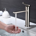 Single Handle Sink Vanity Bathroom Faucet Brushed Nickel Stainless Steel