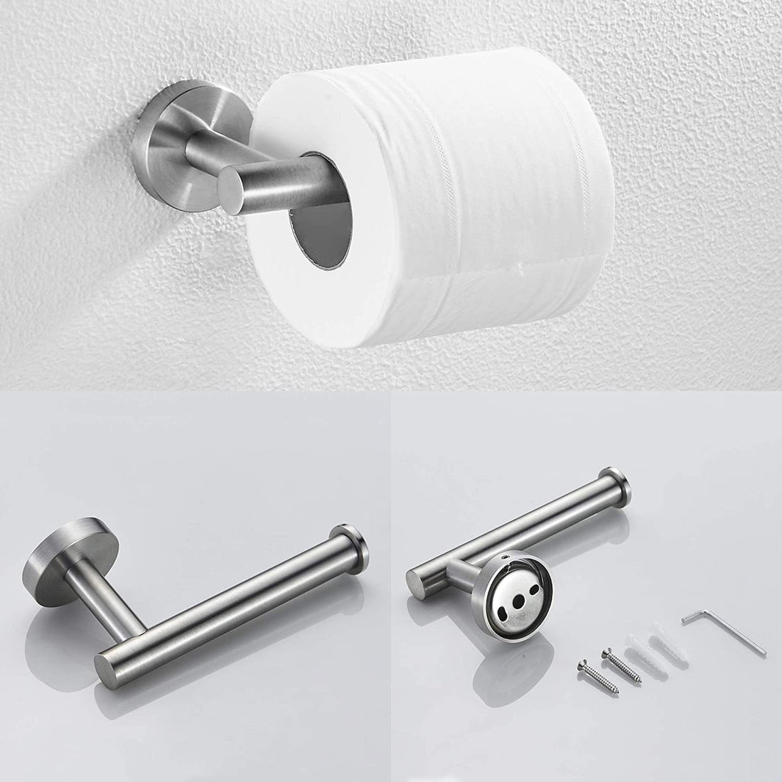 3 Piece Bathroom Hardware Set Brushed Nickel Stainless Steel