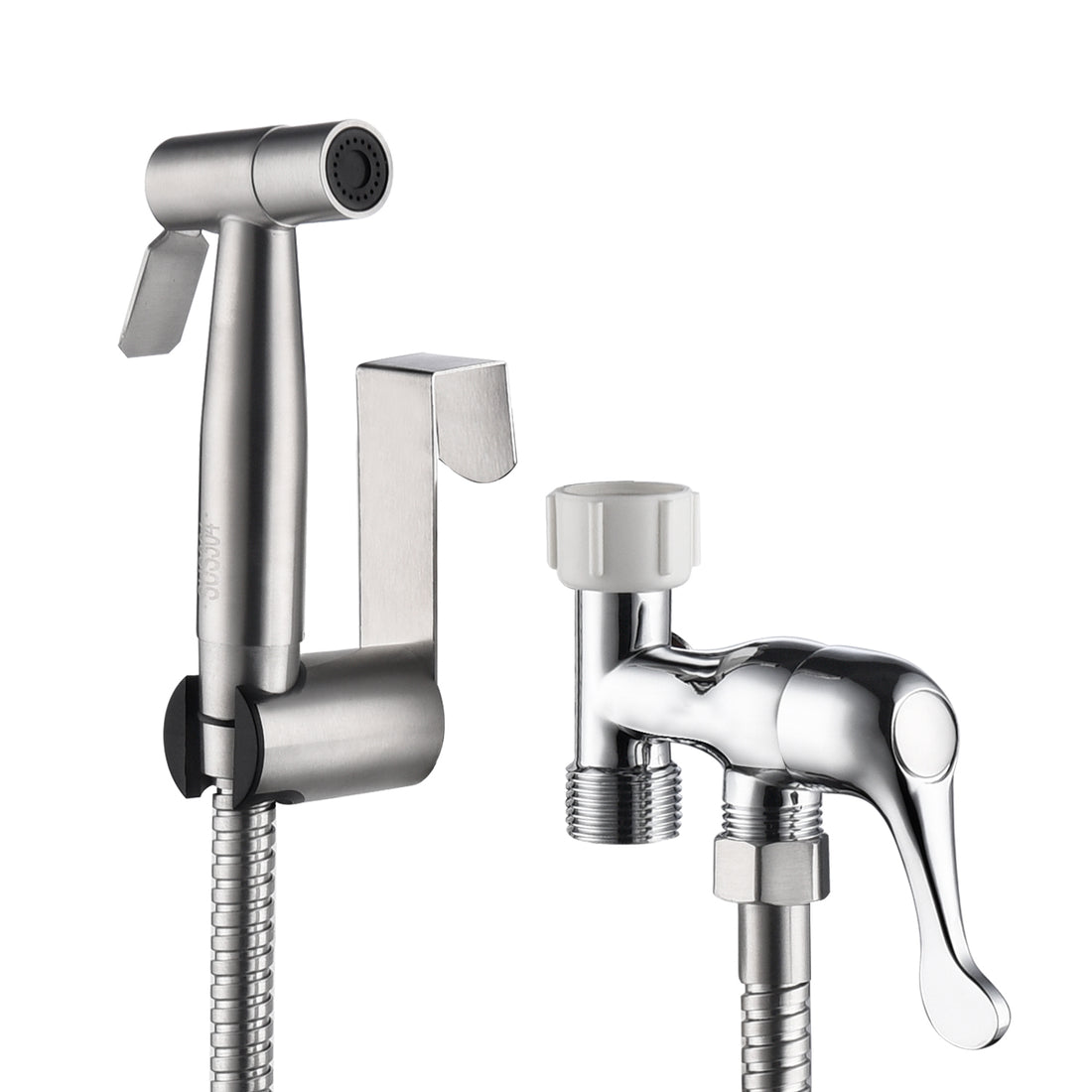 Bidet Sprayer For Toilet, Handheld Cloth Diaper Sprayer Silver Metal