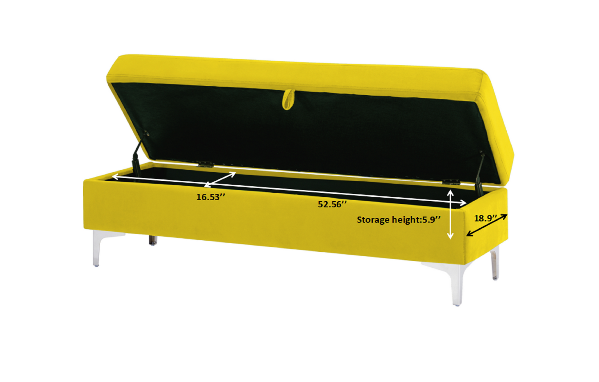 Ginger Leisure Stool Yellow Velvet