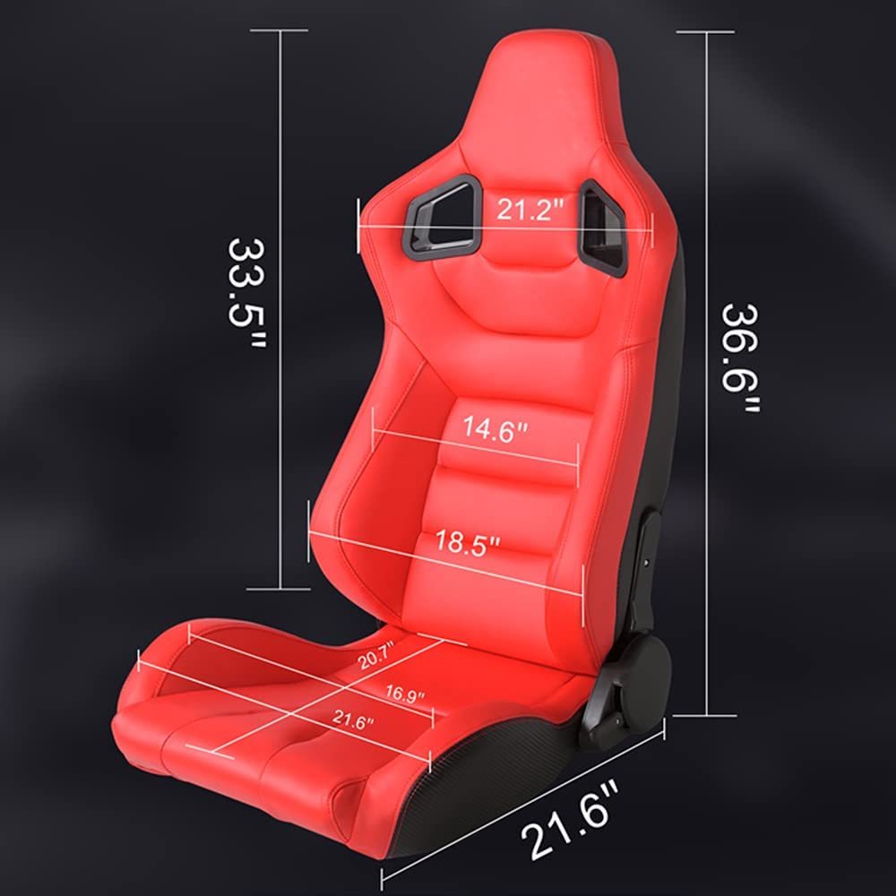 Racing Seat Red Vinyl