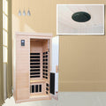 Two Person Far Infrared Hemlock Indoor Sauna Room Natural Solid Wood