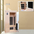 Two Person Far Infrared Hemlock Indoor Sauna Room Natural Solid Wood