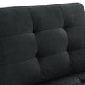 U Shape Modular Sectional Sofa,Diy Combination,Includes Two Single Chair ,Two Corner And Two Ottoman,Black Velvet. Black Polyester