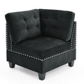 Corner Sofa For Modular Sectional,Black Velvet 31.5