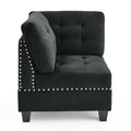 Corner Sofa For Modular Sectional,Black Velvet 31.5