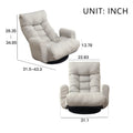 Adjustable Head And Waist, Game Chair, Lounge Chair In The Living Room, 360 Degree Rotatable Sofa Chair,Rotatable Seat Leisure Chair Deck Chair,Leisure Sofa And Lounge Chair Combination Cement Grey Linen Linen