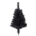 7.5Ft Black Slim Artificial Christmas Tree Includes Foldable Metal Stand Black Polyester