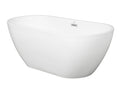 Acrylic Alcove Freestanding Soaking Bathtub White Acrylic