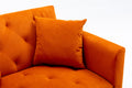 Coolmore Fashionable And Classic Style Chaise Lounge Chair Accent Chair For Living Room, Bedroom Orange Orange Foam Velvet