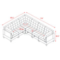 L Shape Modular Sectional Sofa,Diy Combination,Includes Three Single Chair And Three Corner ,Grey Chenille Grey Foam Chenille