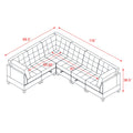 L Shape Modular Sectional Sofa,Diy Combination,Includes Three Single Chair And Three Corner ,Ivory Chenille Ivory Foam Chenille